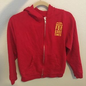 KAVU red zip up hoodie